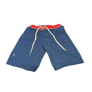 Old Navy California Mens Swim Board Shorts Trunks Blue Red Size 30